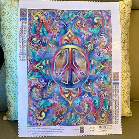 Peace DIY 5D Full Round Drill Diamond Painting - Picture 2 of 6